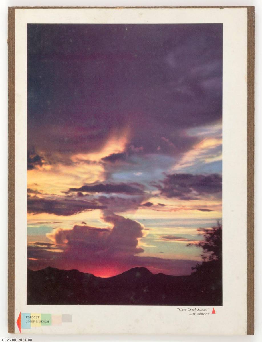 WikiOO.org - Enciklopedija likovnih umjetnosti - Slikarstvo, umjetnička djela Joseph Cornell - Untitled ( Cave Creek Sunset by A.W. School)