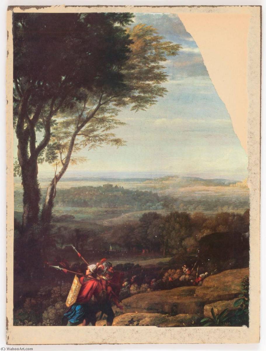 WikiOO.org - Enciklopedija likovnih umjetnosti - Slikarstvo, umjetnička djela Joseph Cornell - Untitled (unidentified painting of soldiers in landscape)