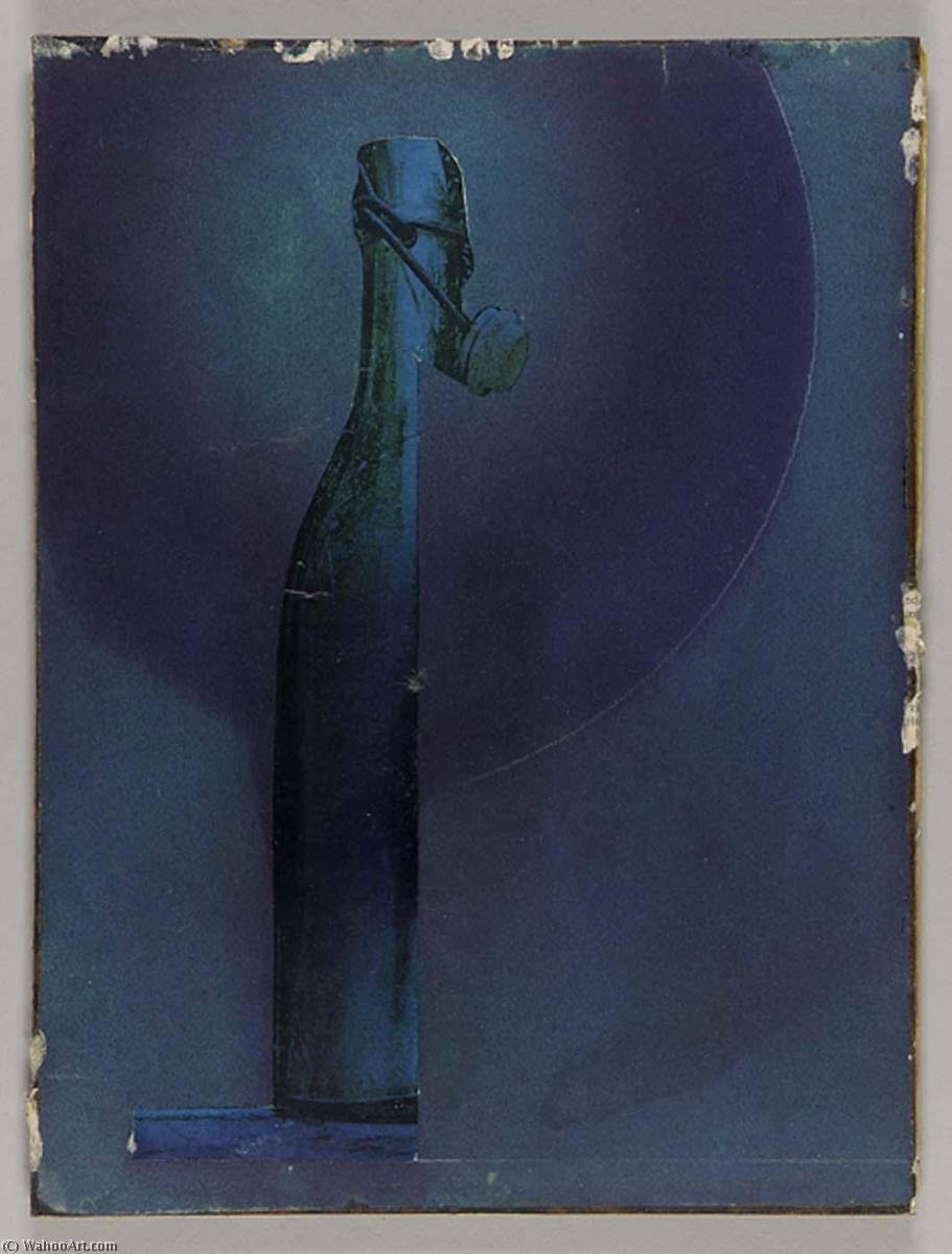 WikiOO.org - Encyclopedia of Fine Arts - Maľba, Artwork Joseph Cornell - Untitled (wine bottle on shelf)
