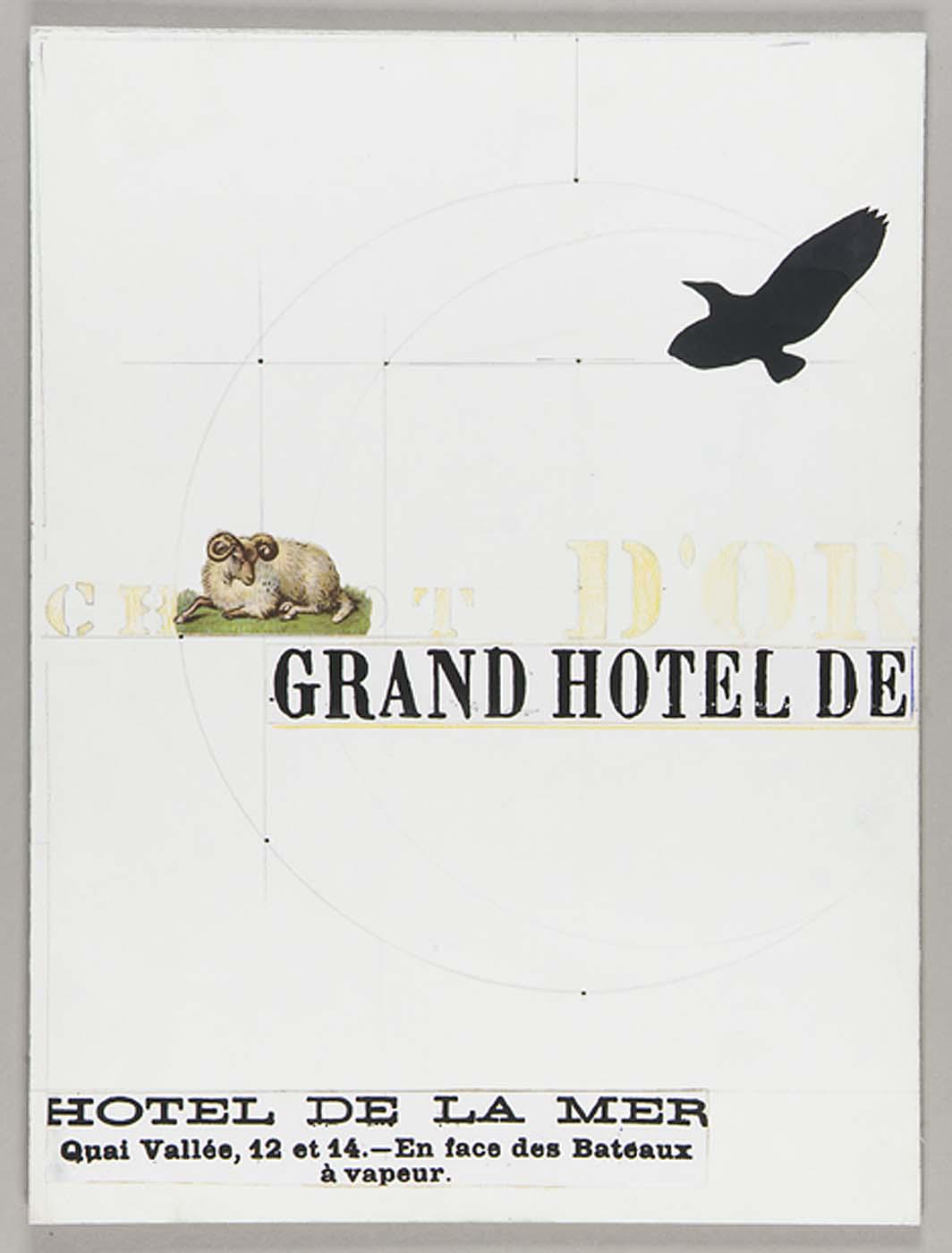 WikiOO.org - Enciklopedija likovnih umjetnosti - Slikarstvo, umjetnička djela Joseph Cornell - Untitled (hotel advertisement, Hotel de la Mer, Quai Vallee, 12 et 14)