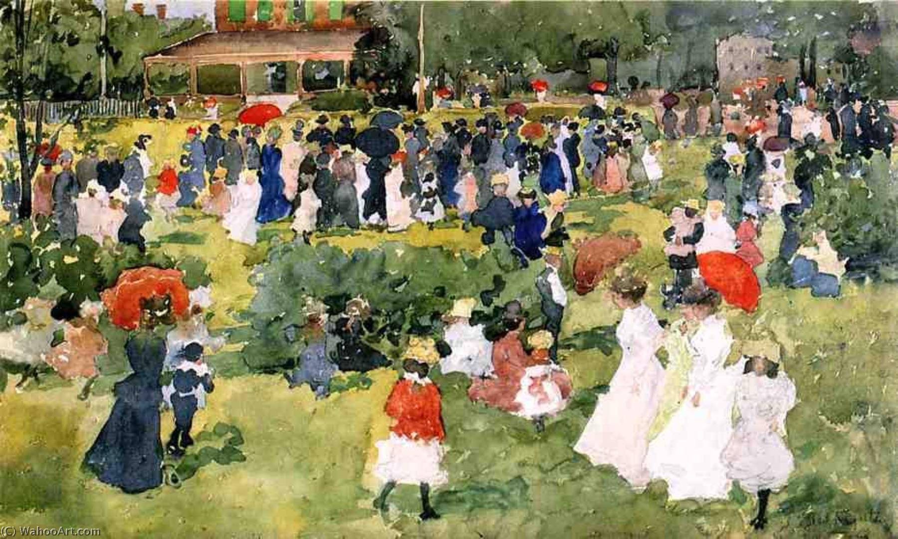 Wikioo.org - The Encyclopedia of Fine Arts - Painting, Artwork by Maurice Brazil Prendergast - Franklin Park, Boston