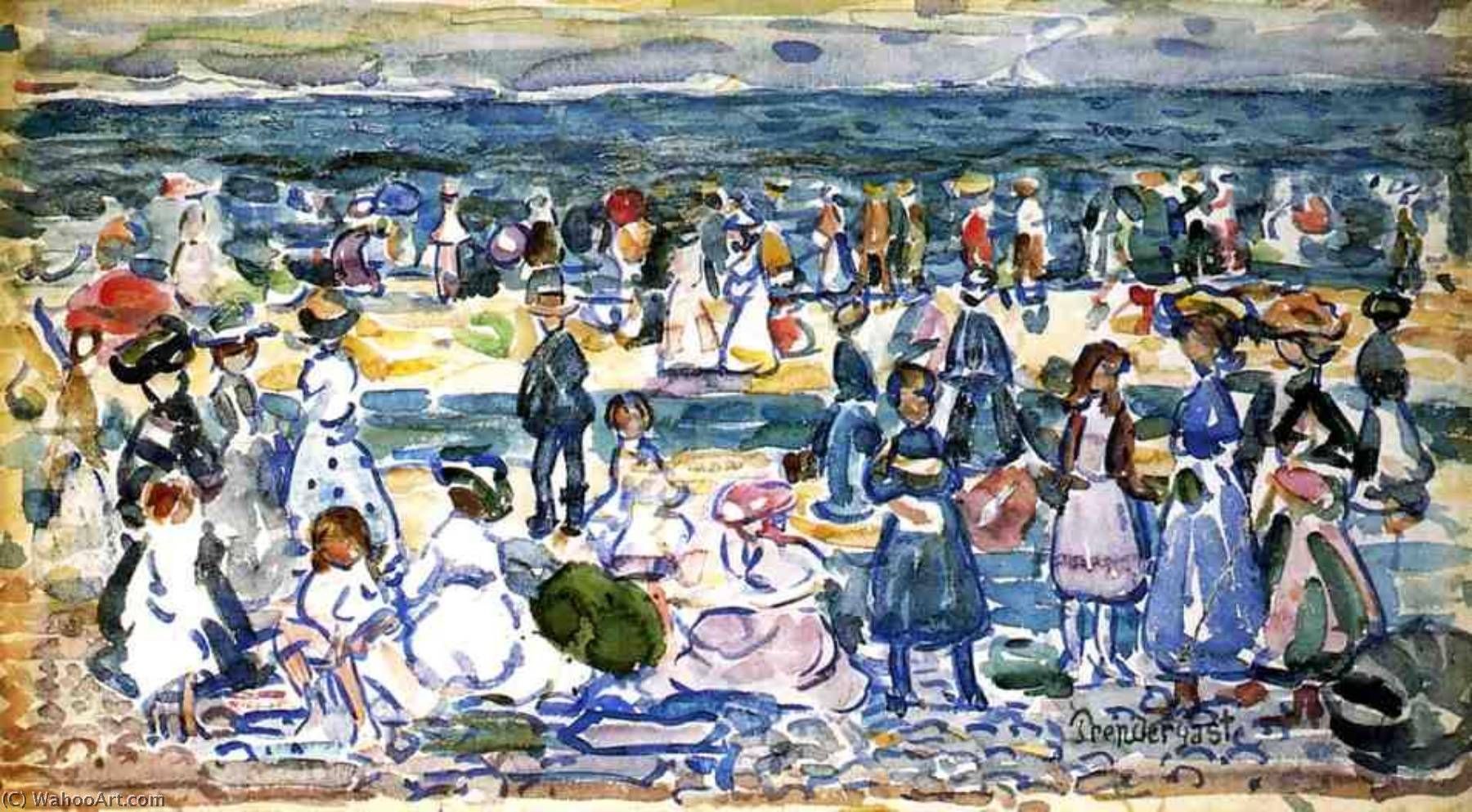 WikiOO.org - Энциклопедия изобразительного искусства - Живопись, Картины  Maurice Brazil Prendergast - отлива почитают  пляжа