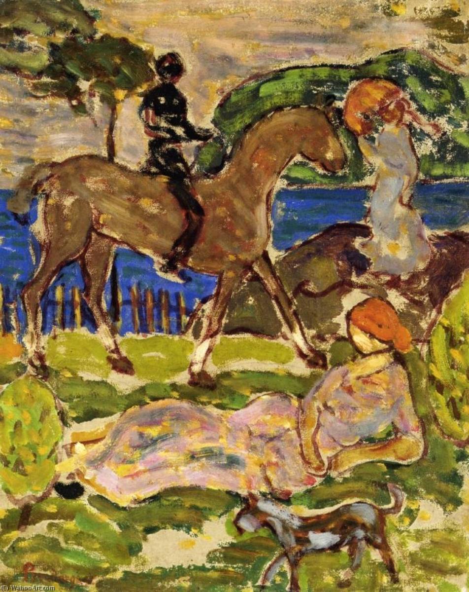 Wikioo.org - The Encyclopedia of Fine Arts - Painting, Artwork by Maurice Brazil Prendergast - Idyllic Landscape