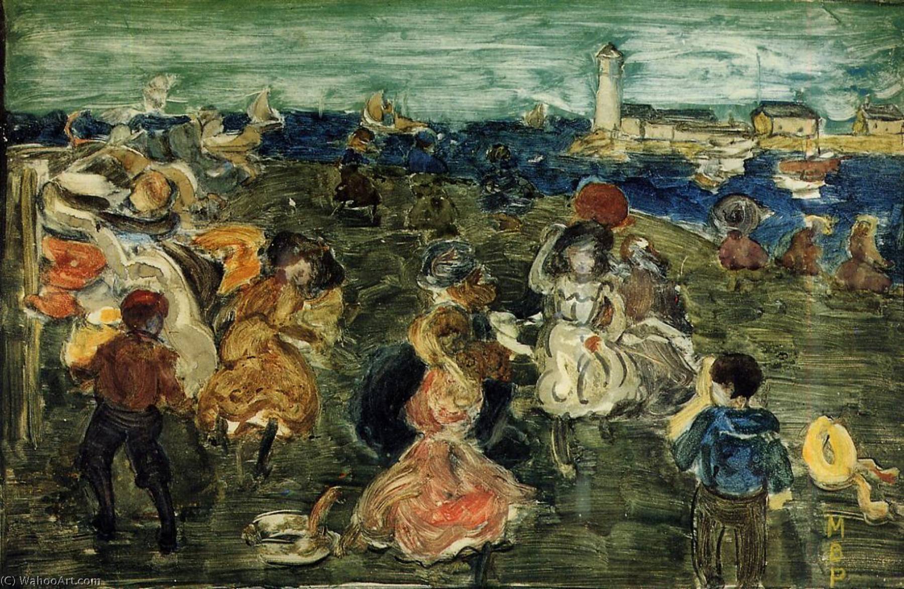 Wikioo.org - The Encyclopedia of Fine Arts - Painting, Artwork by Maurice Brazil Prendergast - Lighthouse