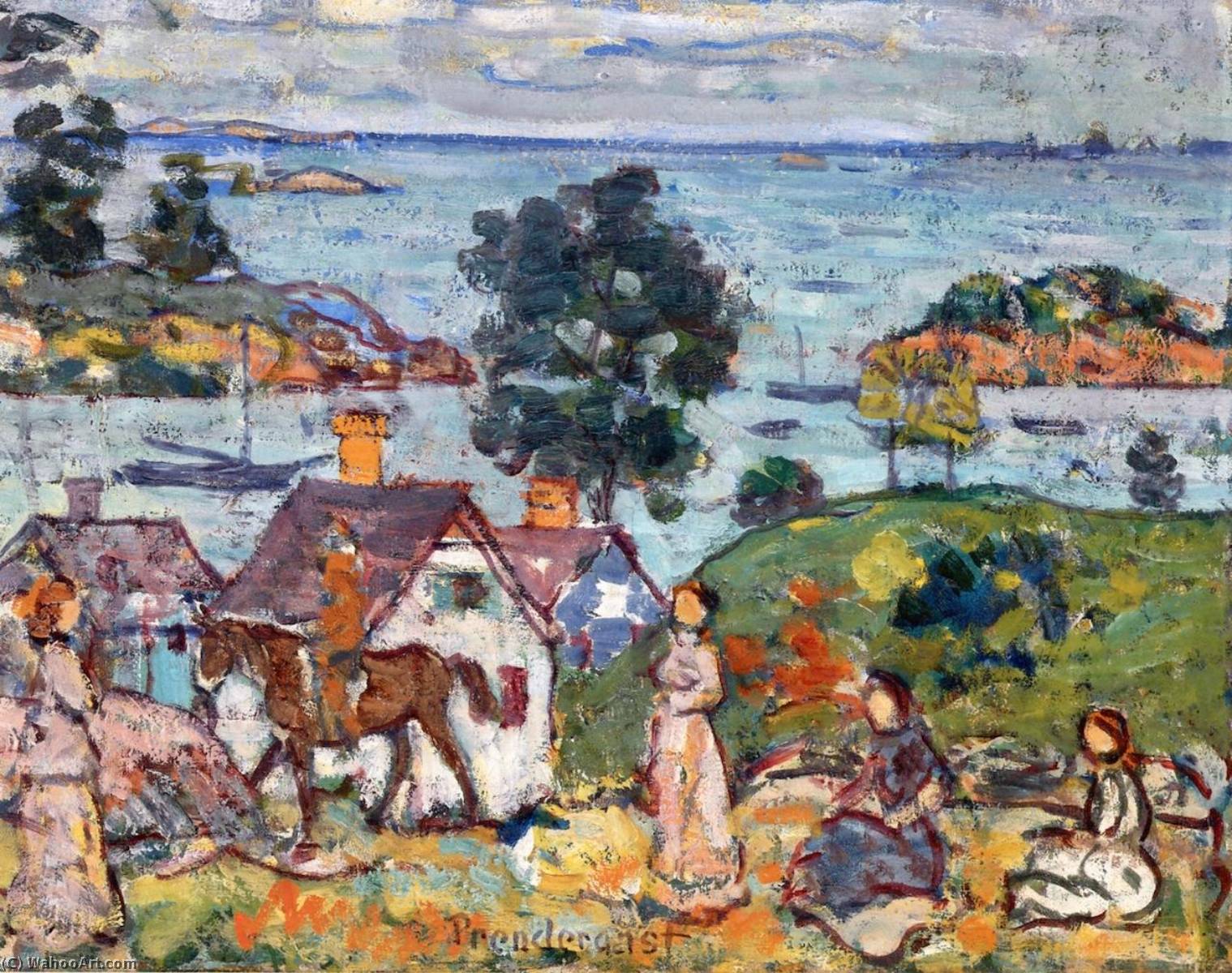 WikiOO.org - Encyclopedia of Fine Arts - Målning, konstverk Maurice Brazil Prendergast - Gloucester Harbor