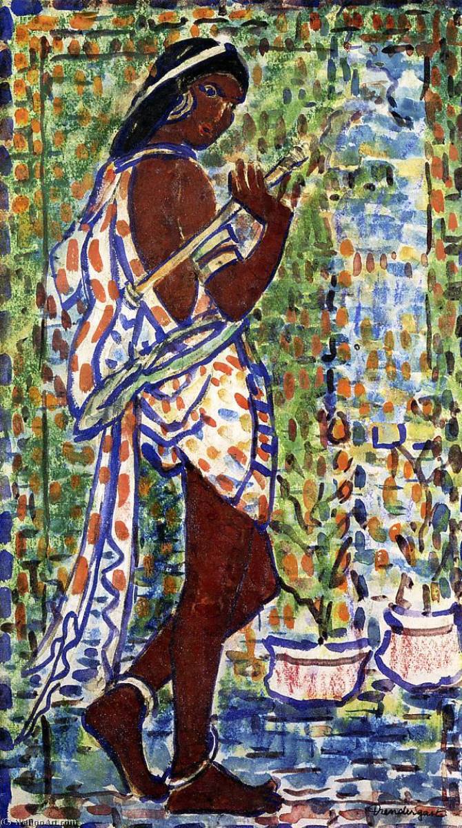 WikiOO.org - Encyclopedia of Fine Arts - Målning, konstverk Maurice Brazil Prendergast - Hindu Dancer