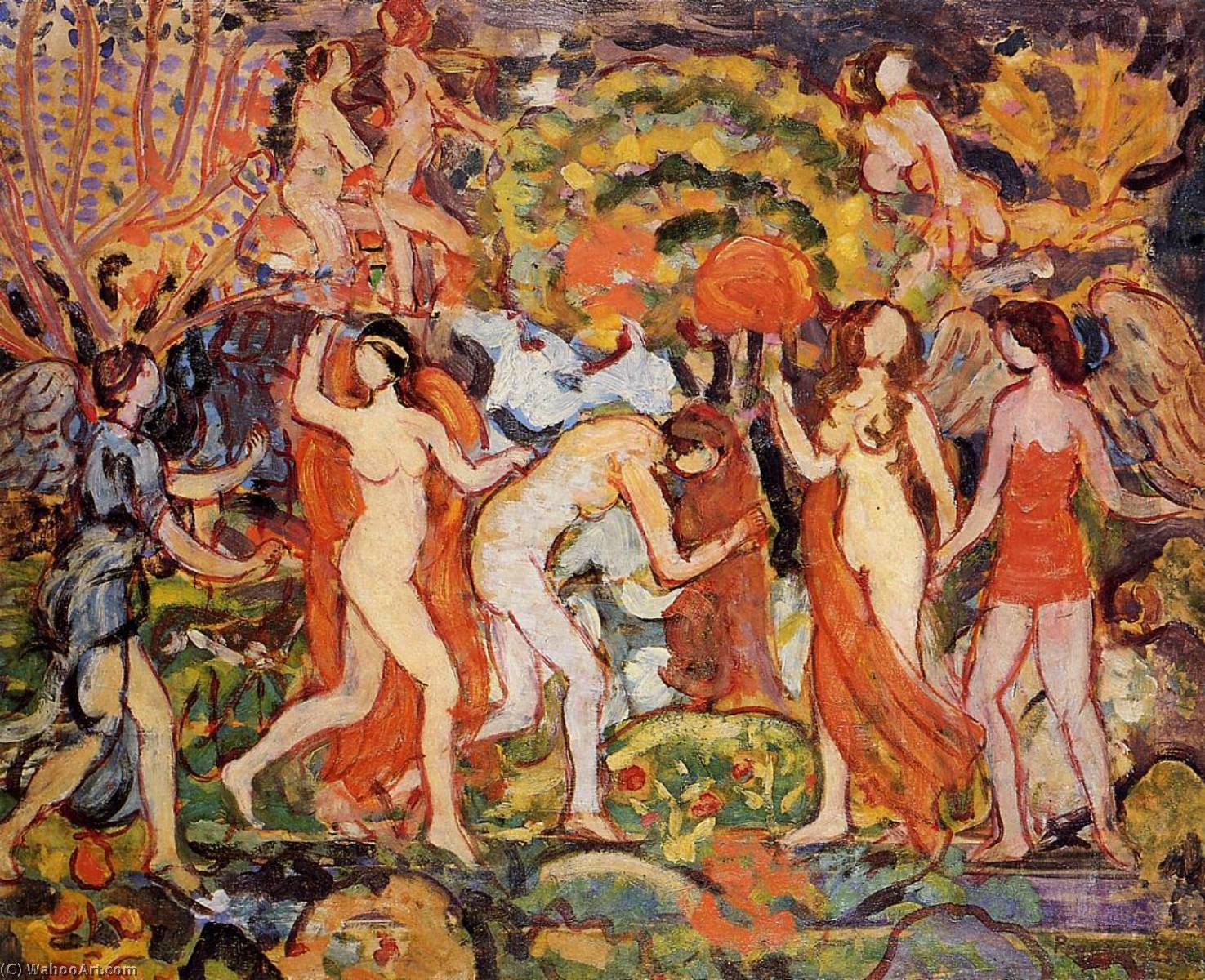 WikiOO.org - Enciclopédia das Belas Artes - Pintura, Arte por Maurice Brazil Prendergast - Fantasy
