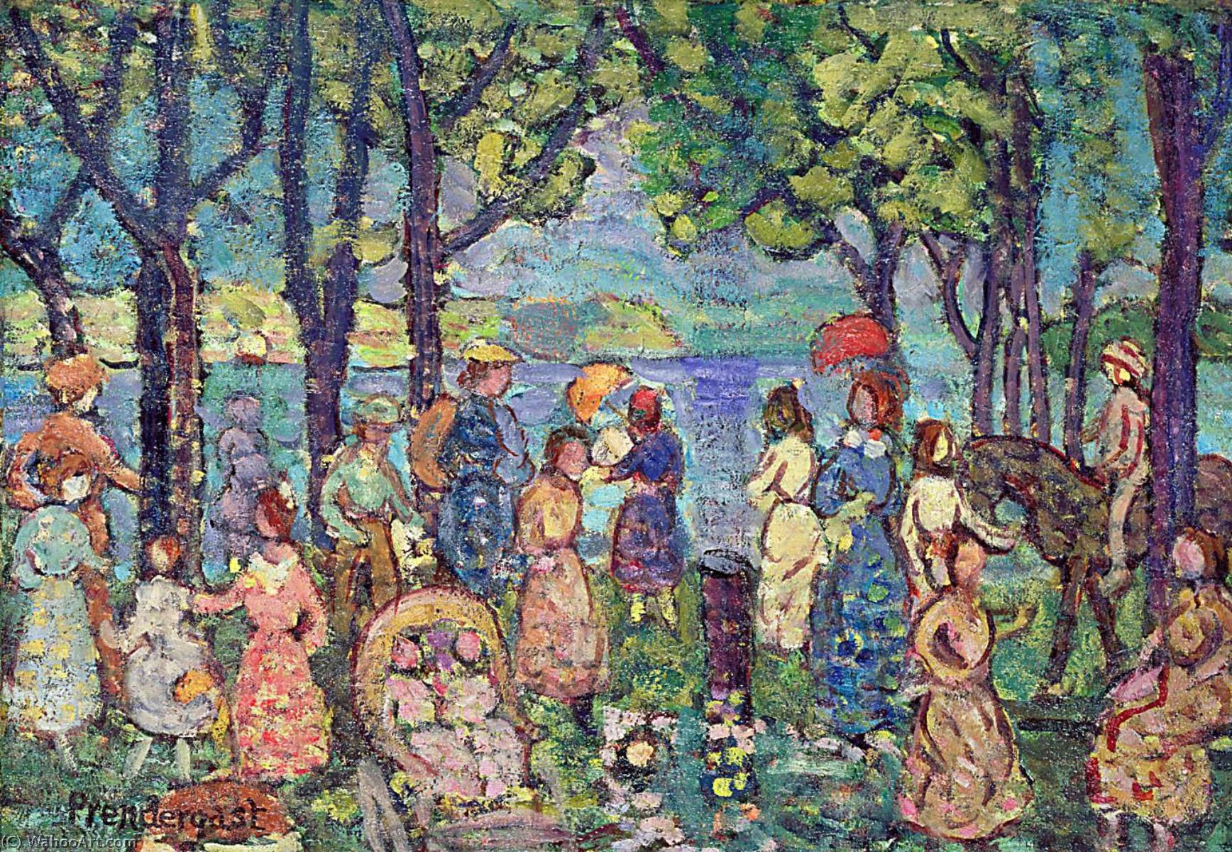 WikiOO.org - אנציקלופדיה לאמנויות יפות - ציור, יצירות אמנות Maurice Brazil Prendergast - Summer, New England