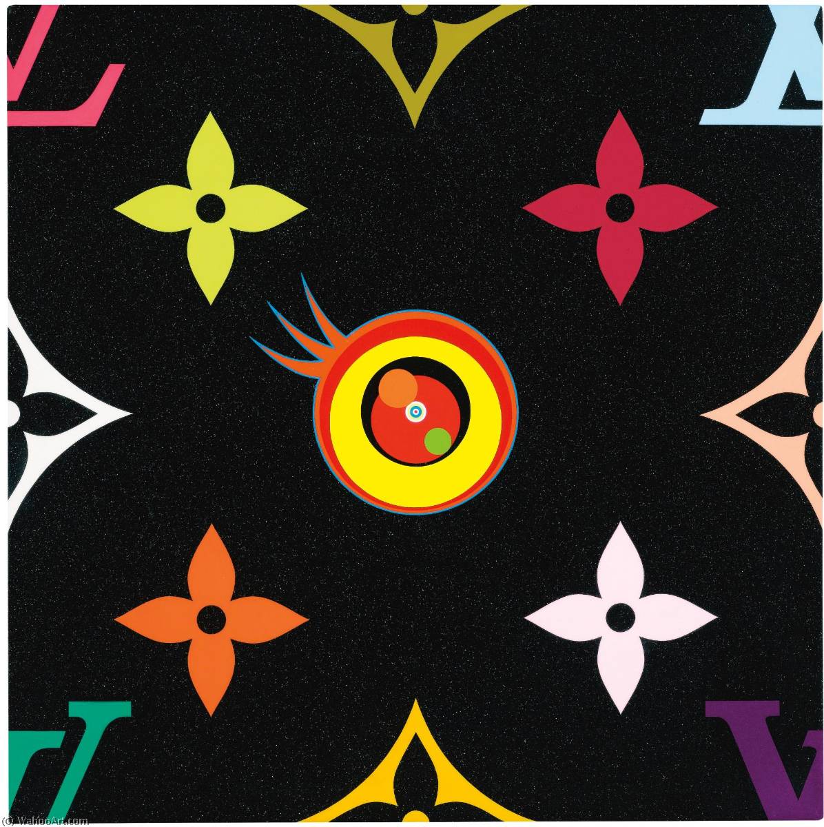 Wikioo.org – L'Enciclopedia delle Belle Arti - Pittura, Opere di Takashi Murakami - occhio amore  monogramma