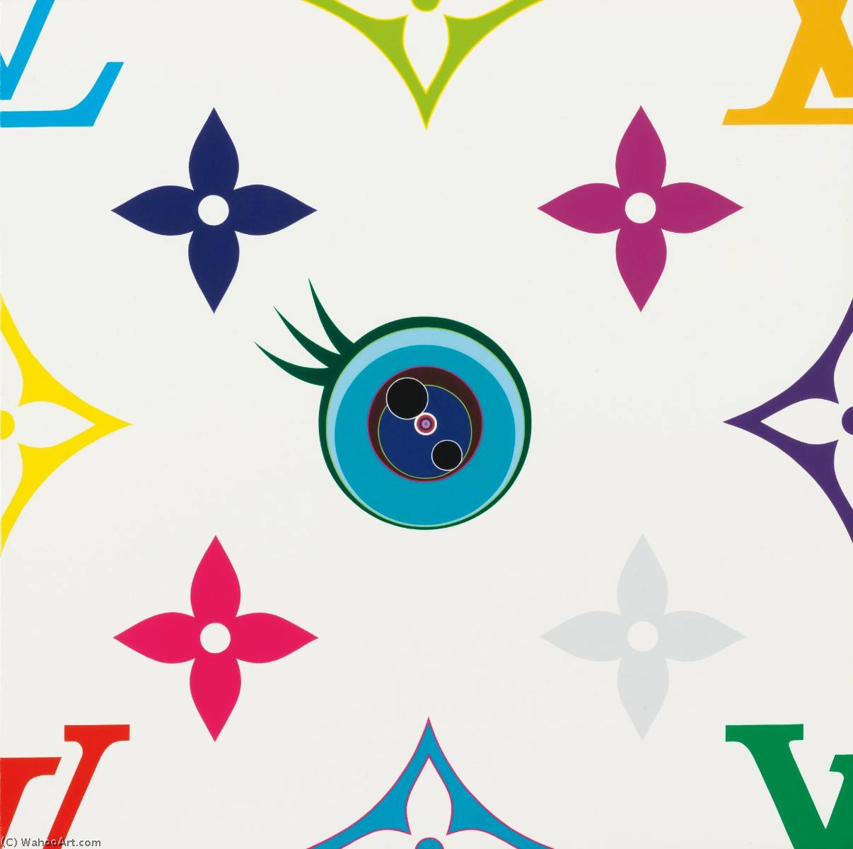 WikiOO.org - Енциклопедия за изящни изкуства - Живопис, Произведения на изкуството Takashi Murakami - Eye Love SUPERFLAT