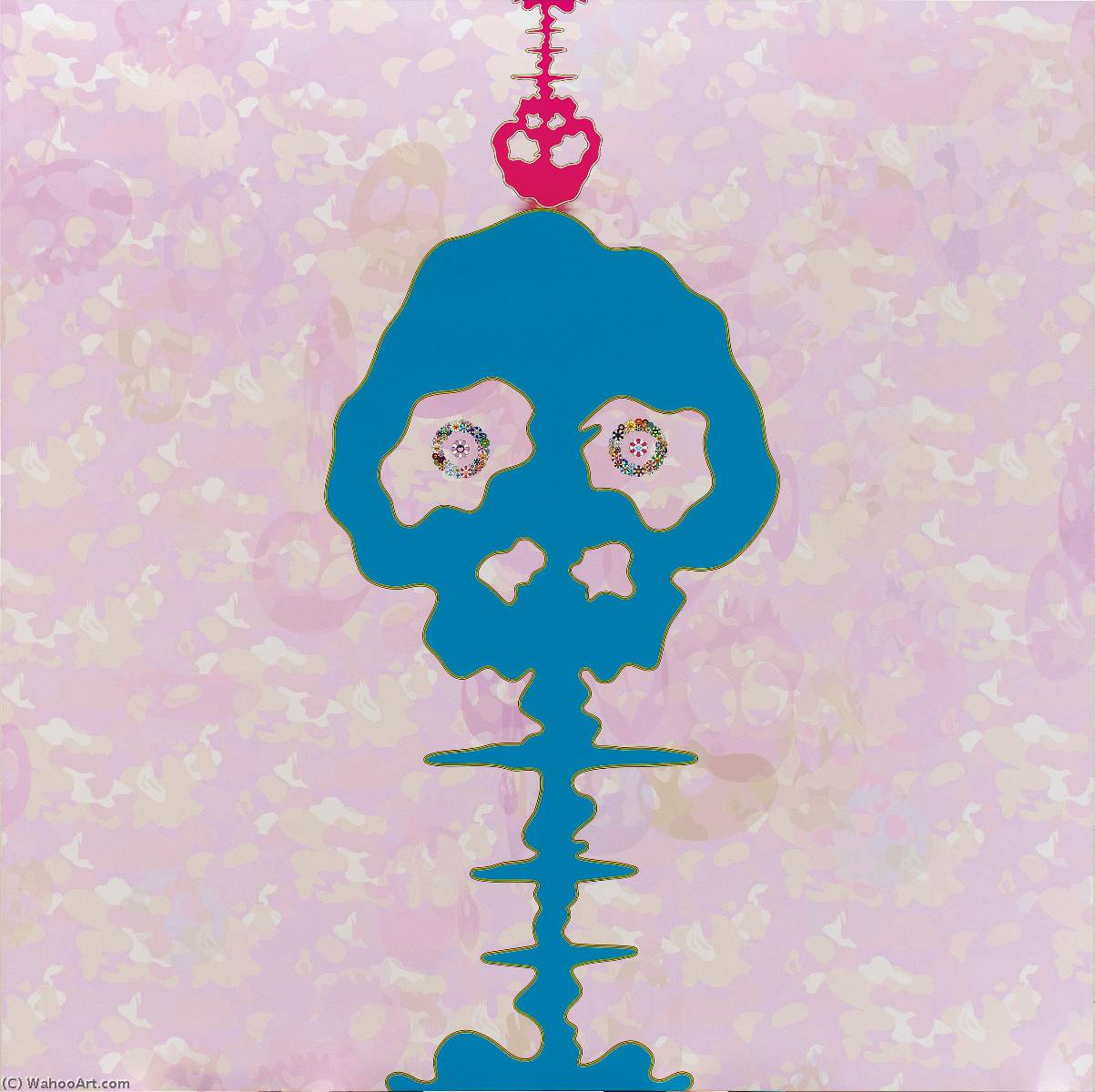 WikiOO.org - אנציקלופדיה לאמנויות יפות - ציור, יצירות אמנות Takashi Murakami - Bokan camouflage pink