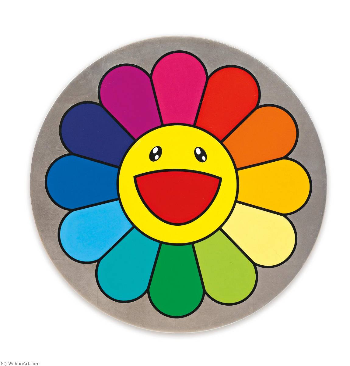 Wikioo.org - The Encyclopedia of Fine Arts - Painting, Artwork by Takashi Murakami - Rainbow Flower 4 O'Clock