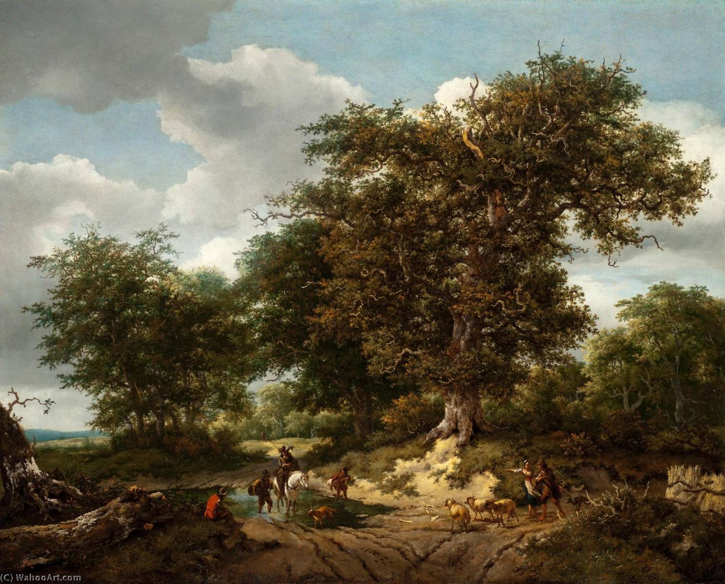Wikioo.org - The Encyclopedia of Fine Arts - Painting, Artwork by Nicolaes Berchem - The Great Oak