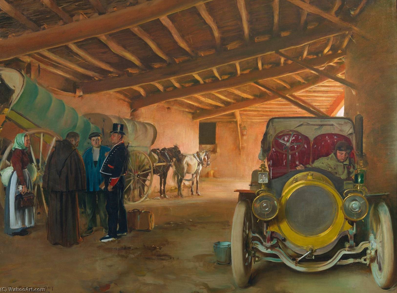 WikiOO.org - Енциклопедия за изящни изкуства - Живопис, Произведения на изкуството Ramon Casas Carbó - La Cochera (The Coach House)