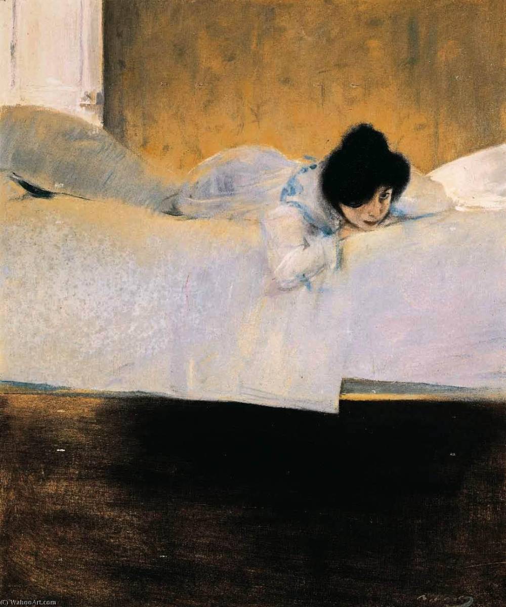 Wikioo.org - The Encyclopedia of Fine Arts - Painting, Artwork by Ramon Casas Carbó - Laziness