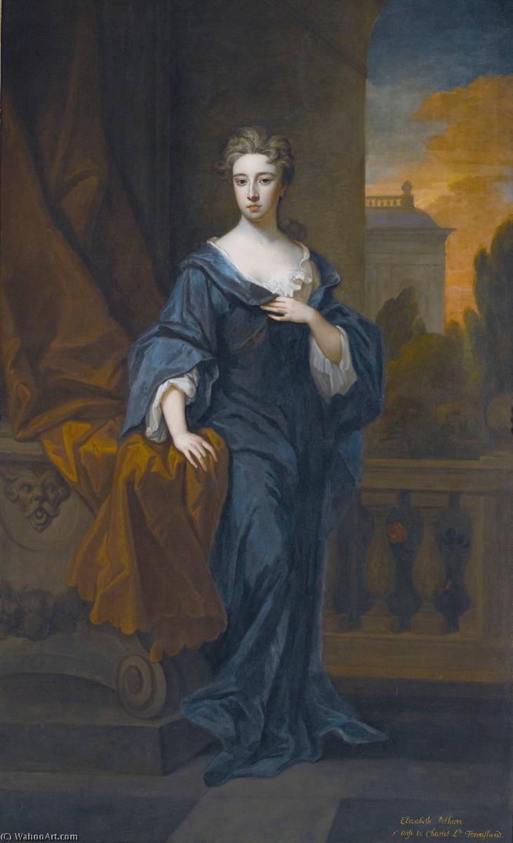 Wikioo.org - Bách khoa toàn thư về mỹ thuật - Vẽ tranh, Tác phẩm nghệ thuật Godfrey Kneller - Portrait of Elizabeth Pelham (1681 1711), first wife of Charles, 2nd Viscount Townshend