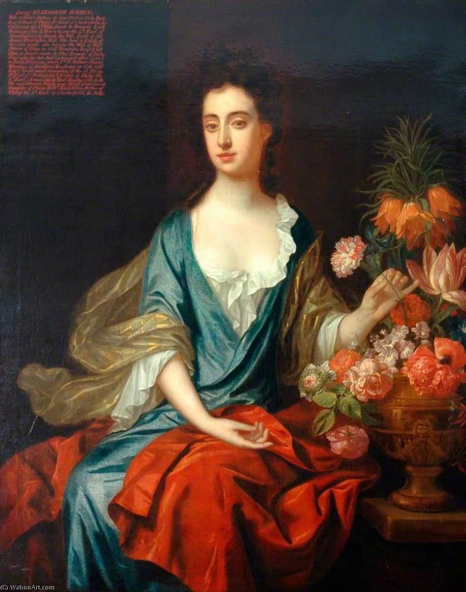 Wikioo.org - The Encyclopedia of Fine Arts - Painting, Artwork by Godfrey Kneller - Lady Elizabeth D'Arcy