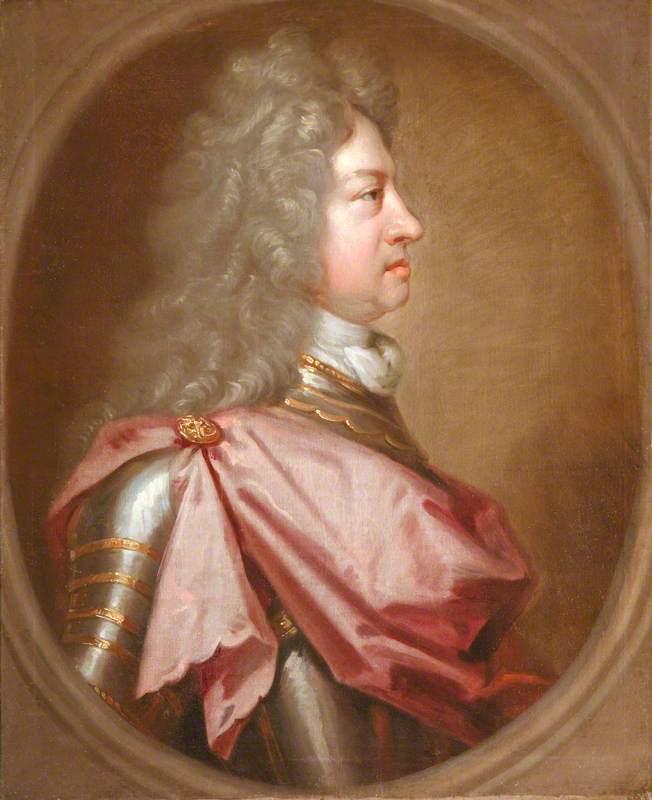 Wikioo.org - The Encyclopedia of Fine Arts - Painting, Artwork by Godfrey Kneller - George I in Profile, 'The Coin Portrait'