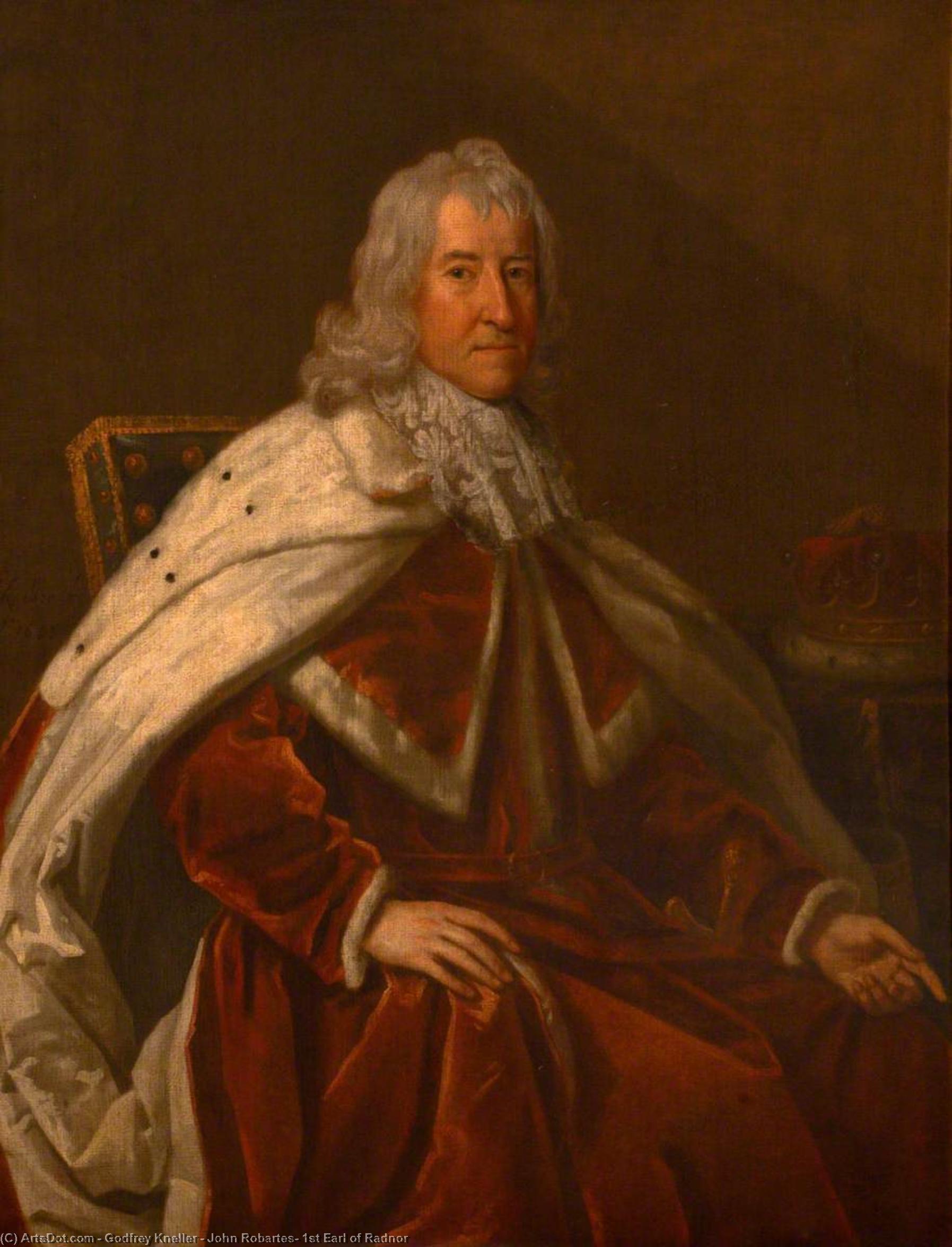 Wikioo.org - The Encyclopedia of Fine Arts - Painting, Artwork by Godfrey Kneller - John Robartes, 1st Earl of Radnor