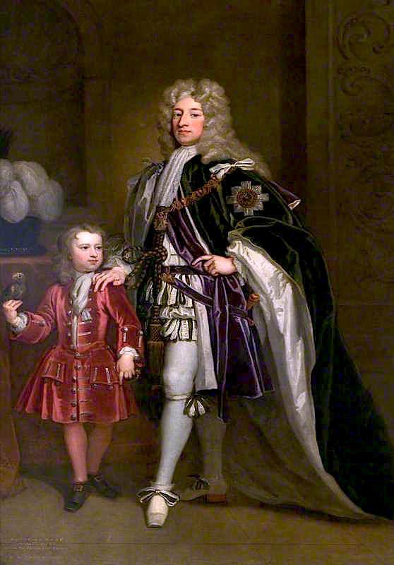 Wikioo.org - The Encyclopedia of Fine Arts - Painting, Artwork by Godfrey Kneller - John Erskine with His Son Thomas