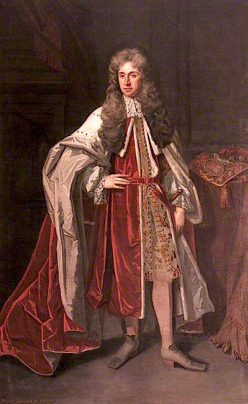 Wikioo.org - สารานุกรมวิจิตรศิลป์ - จิตรกรรม Godfrey Kneller - George Jeffreys, 1st Baron Jeffreys of Wem, Lord Chief Justice and Lord Chancellor