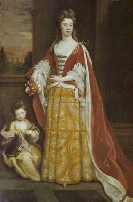 Wikioo.org - The Encyclopedia of Fine Arts - Painting, Artwork by Godfrey Kneller - Jemima, Duchess of Kent, and Her Daughter Lady Jemima Grey