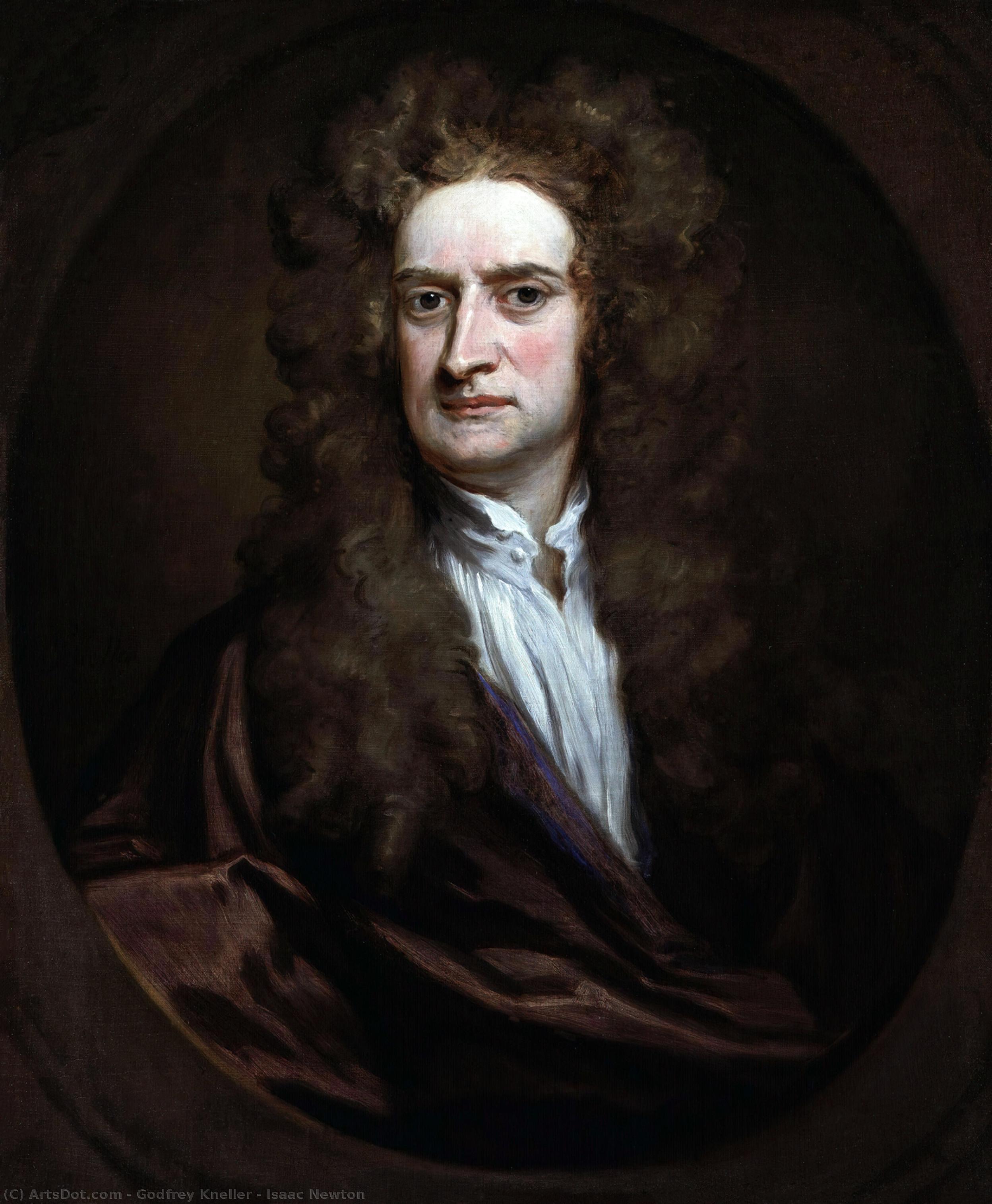 Wikioo.org - Bách khoa toàn thư về mỹ thuật - Vẽ tranh, Tác phẩm nghệ thuật Godfrey Kneller - Isaac Newton
