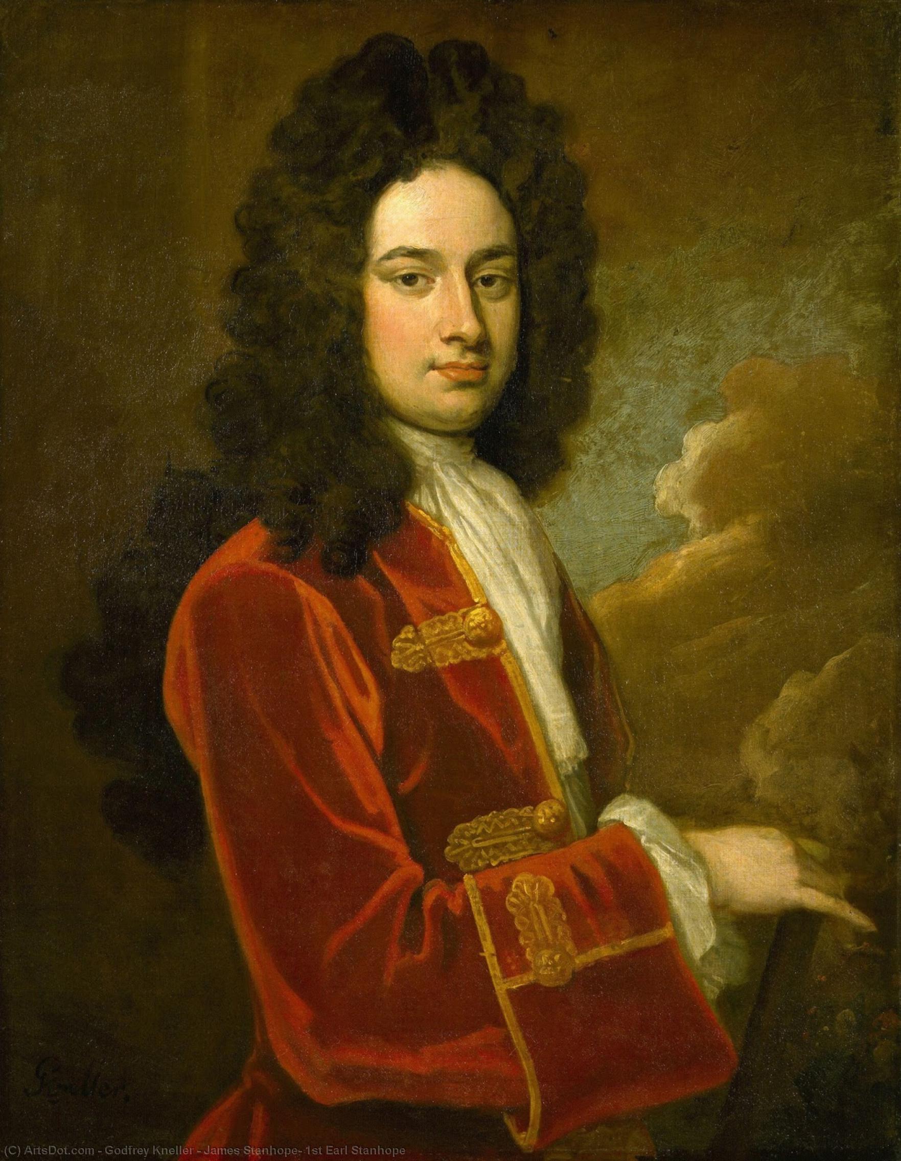 Wikioo.org - The Encyclopedia of Fine Arts - Painting, Artwork by Godfrey Kneller - James Stanhope, 1st Earl Stanhope