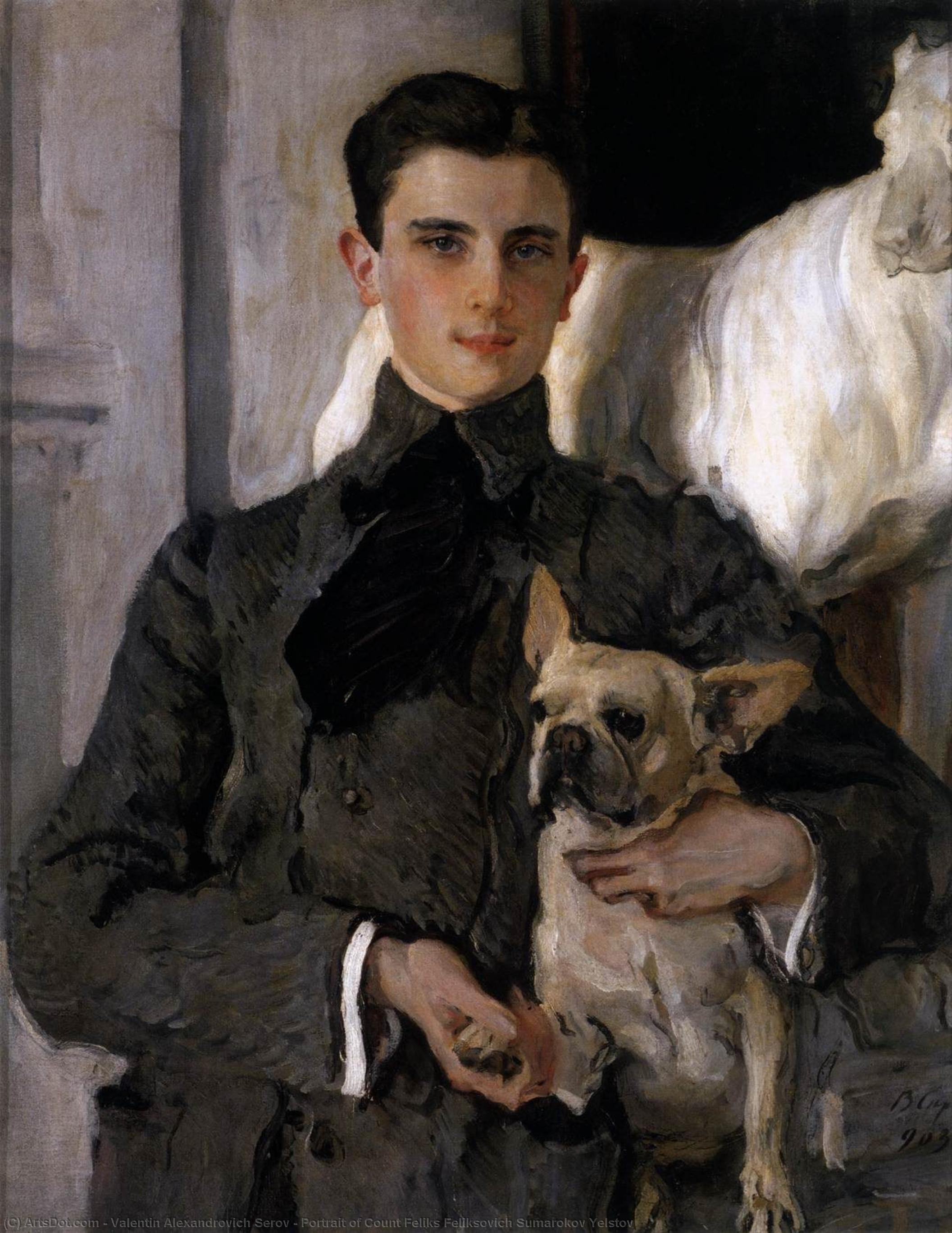 WikiOO.org - Encyclopedia of Fine Arts - Maľba, Artwork Valentin Alexandrovich Serov - Portrait of Count Feliks Feliksovich Sumarokov Yelstov