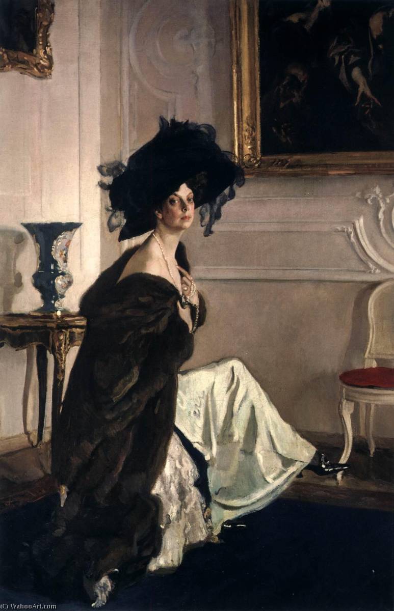 Wikioo.org - The Encyclopedia of Fine Arts - Painting, Artwork by Valentin Alexandrovich Serov - Portrait of Princess Orlova