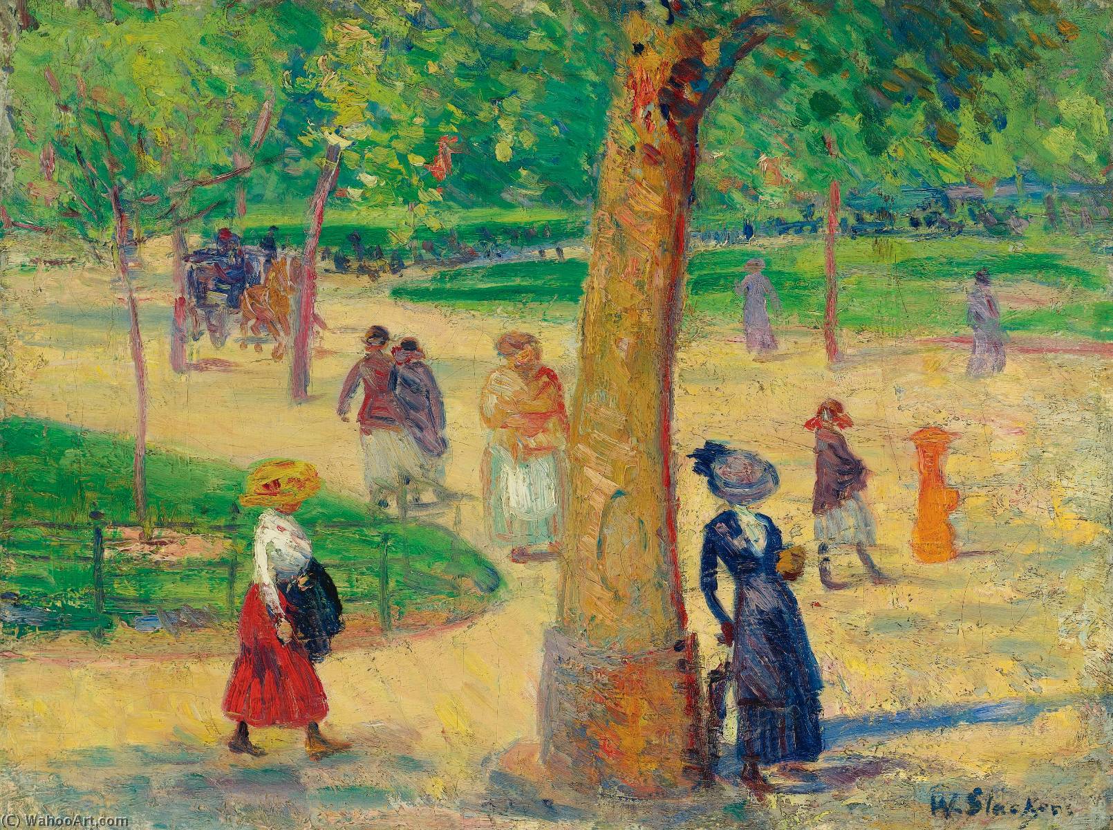 Wikioo.org - The Encyclopedia of Fine Arts - Painting, Artwork by William James Glackens - Washington Square