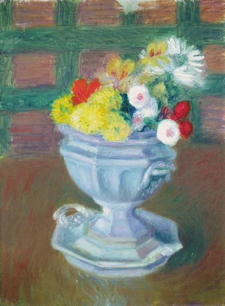 Wikioo.org - The Encyclopedia of Fine Arts - Painting, Artwork by William James Glackens - Flowers in an Ironstone Urn