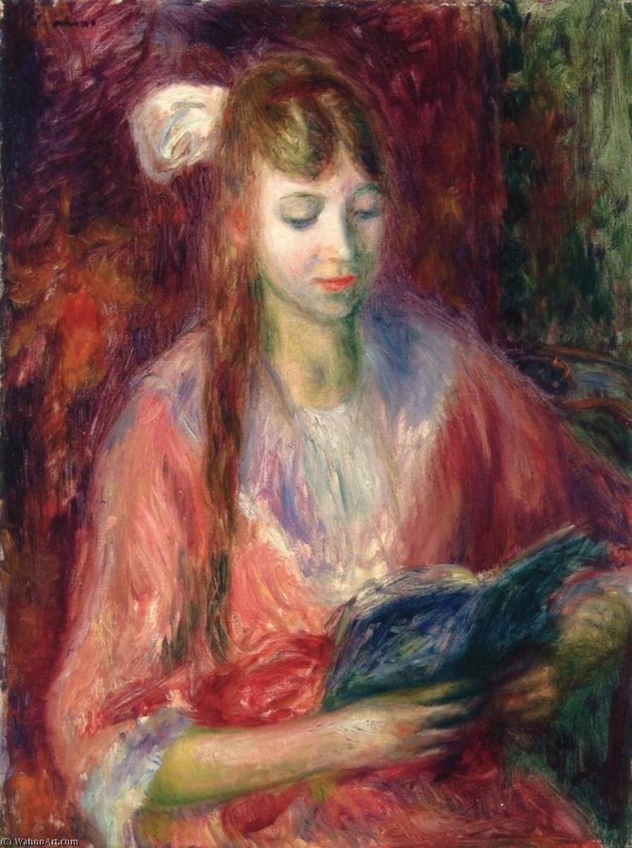 Wikioo.org - The Encyclopedia of Fine Arts - Painting, Artwork by William James Glackens - Julia Reading