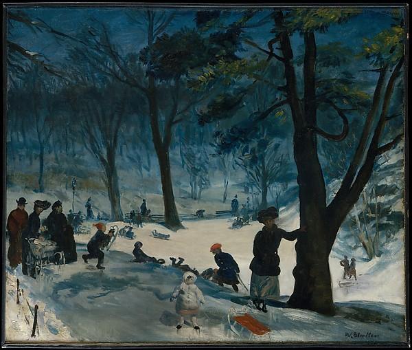 Wikioo.org - The Encyclopedia of Fine Arts - Painting, Artwork by William James Glackens - Central Park, Winter
