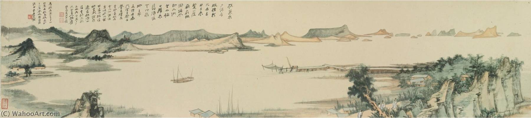 WikiOO.org - Encyclopedia of Fine Arts - Lukisan, Artwork Zhang Daqian - MIRROR LAKE
