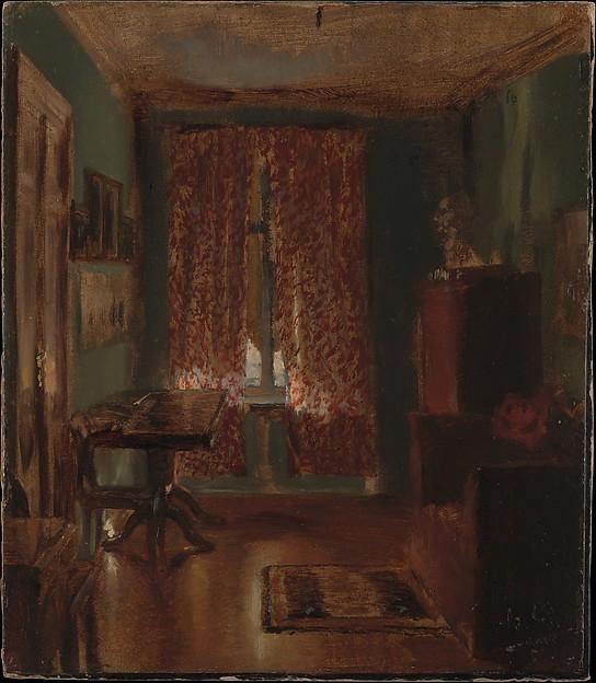 Wikioo.org - The Encyclopedia of Fine Arts - Painting, Artwork by Adolph Menzel - The Artist's Sitting Room in Ritterstrasse
