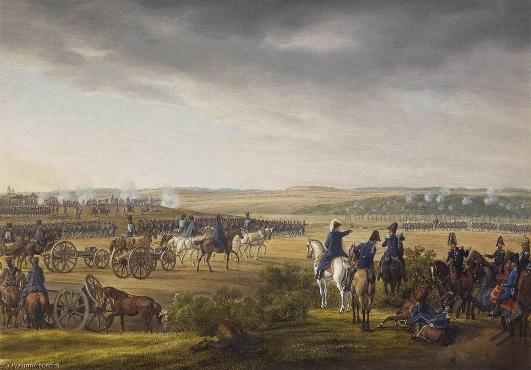 Wikioo.org - Encyklopedia Sztuk Pięknych - Malarstwo, Grafika Adam Albrecht - Battle of Moscow on 7 September 1812