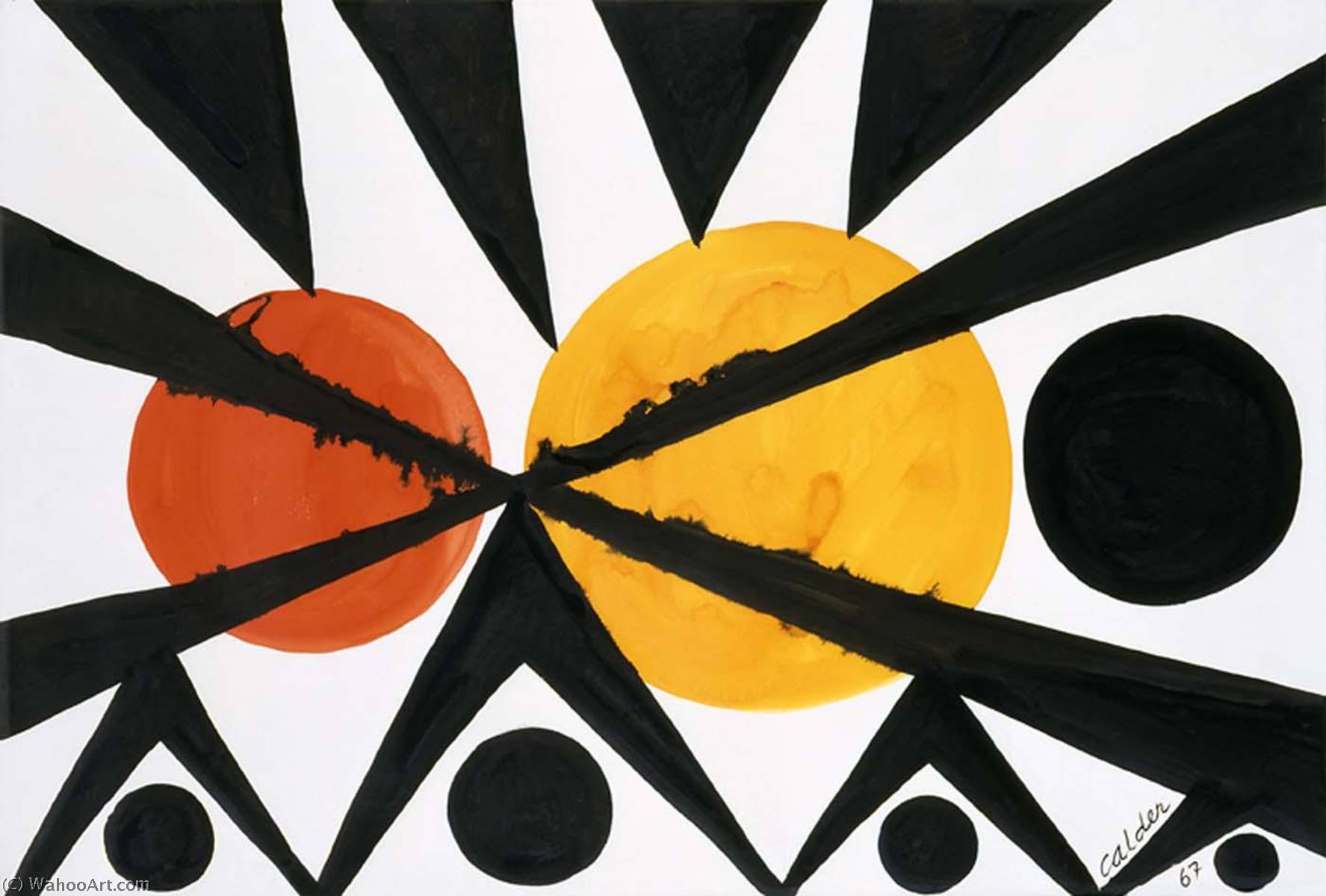 WikiOO.org - Εγκυκλοπαίδεια Καλών Τεχνών - Ζωγραφική, έργα τέχνης Alexander Milne Calder - Across the Orange Moons