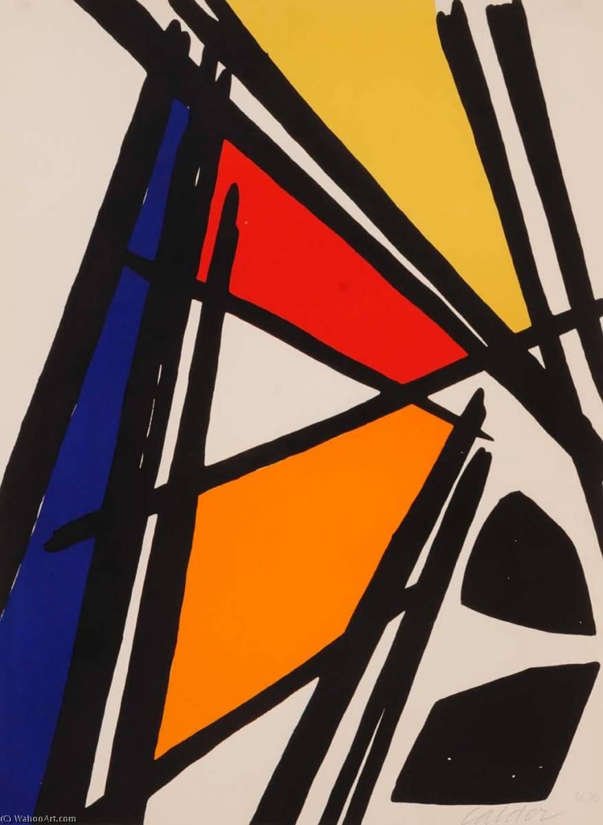 WikiOO.org - Encyclopedia of Fine Arts - Malba, Artwork Alexander Milne Calder - Red, Yellow, Blue