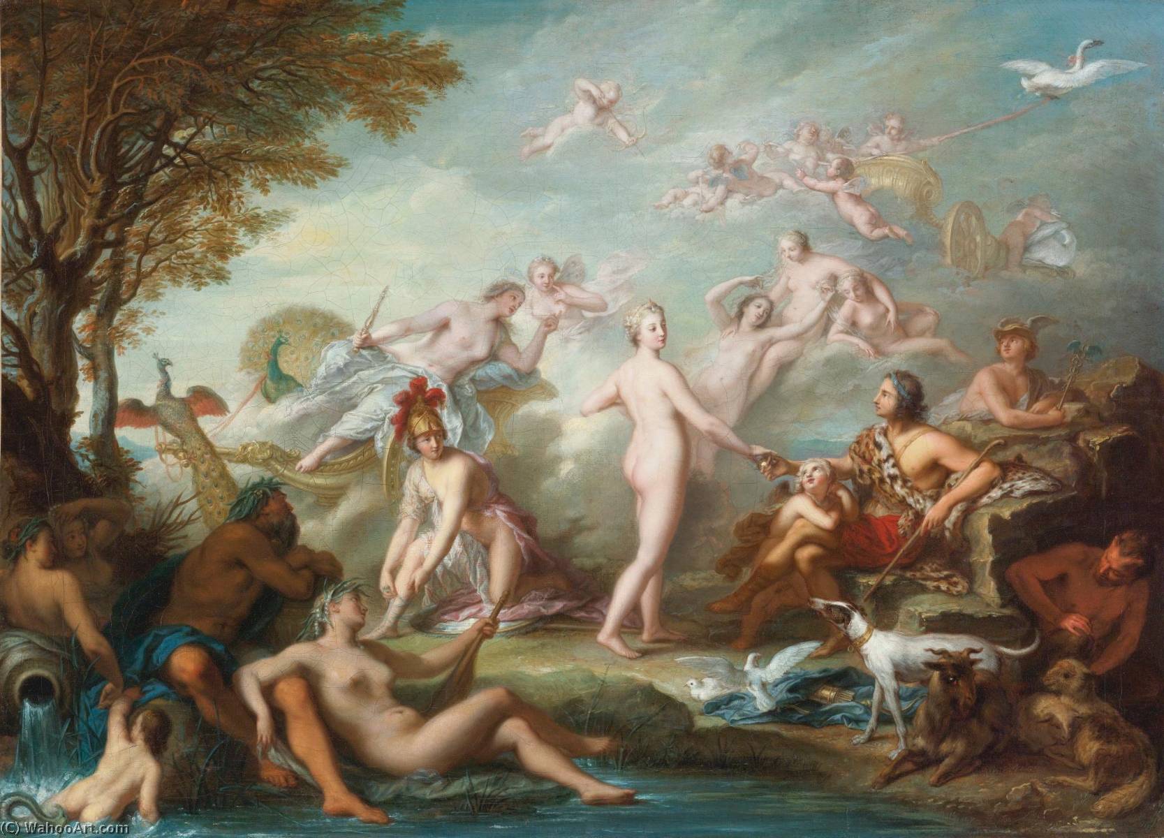 Wikioo.org - The Encyclopedia of Fine Arts - Painting, Artwork by Marc Nattier - The Judgement of Paris