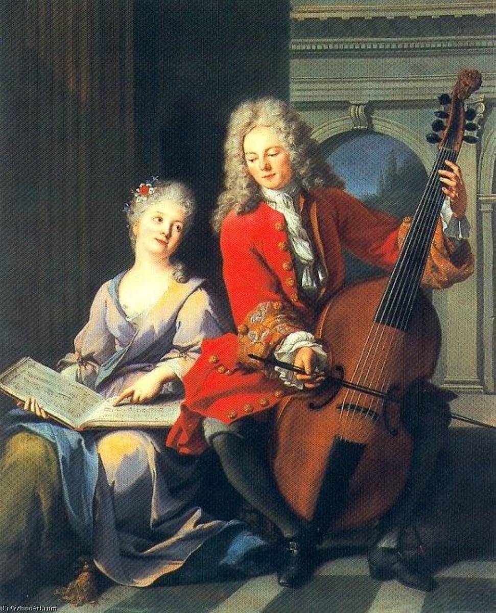 Wikioo.org - The Encyclopedia of Fine Arts - Painting, Artwork by Marc Nattier - The Music Lesson