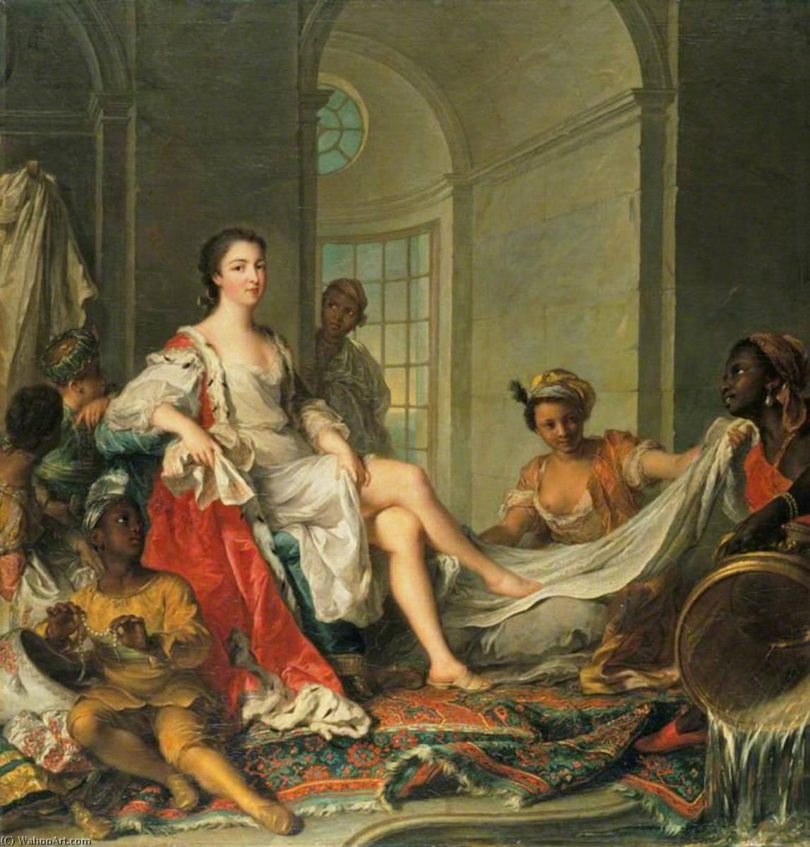 Wikioo.org - The Encyclopedia of Fine Arts - Painting, Artwork by Marc Nattier - Mademoiselle de Clermont 'en sultane'