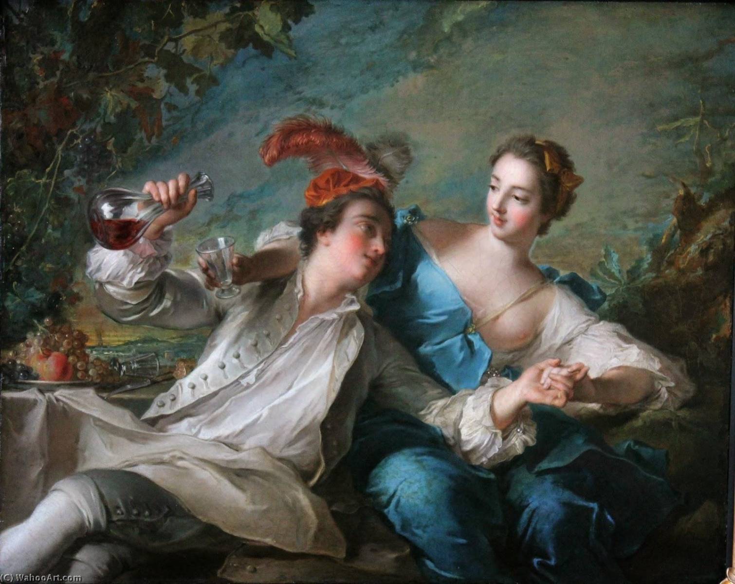 Wikioo.org - The Encyclopedia of Fine Arts - Painting, Artwork by Marc Nattier - The Lovers