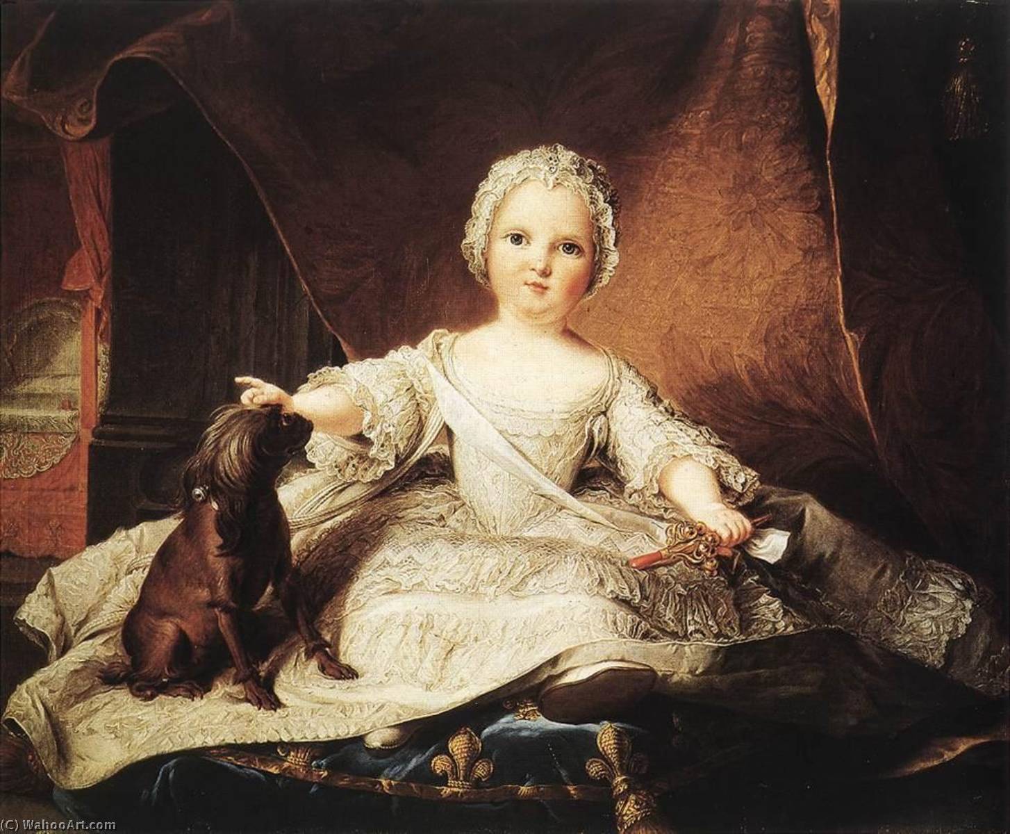 Wikioo.org – L'Enciclopedia delle Belle Arti - Pittura, Opere di Marc Nattier - ritratto di dama maria zeffirina