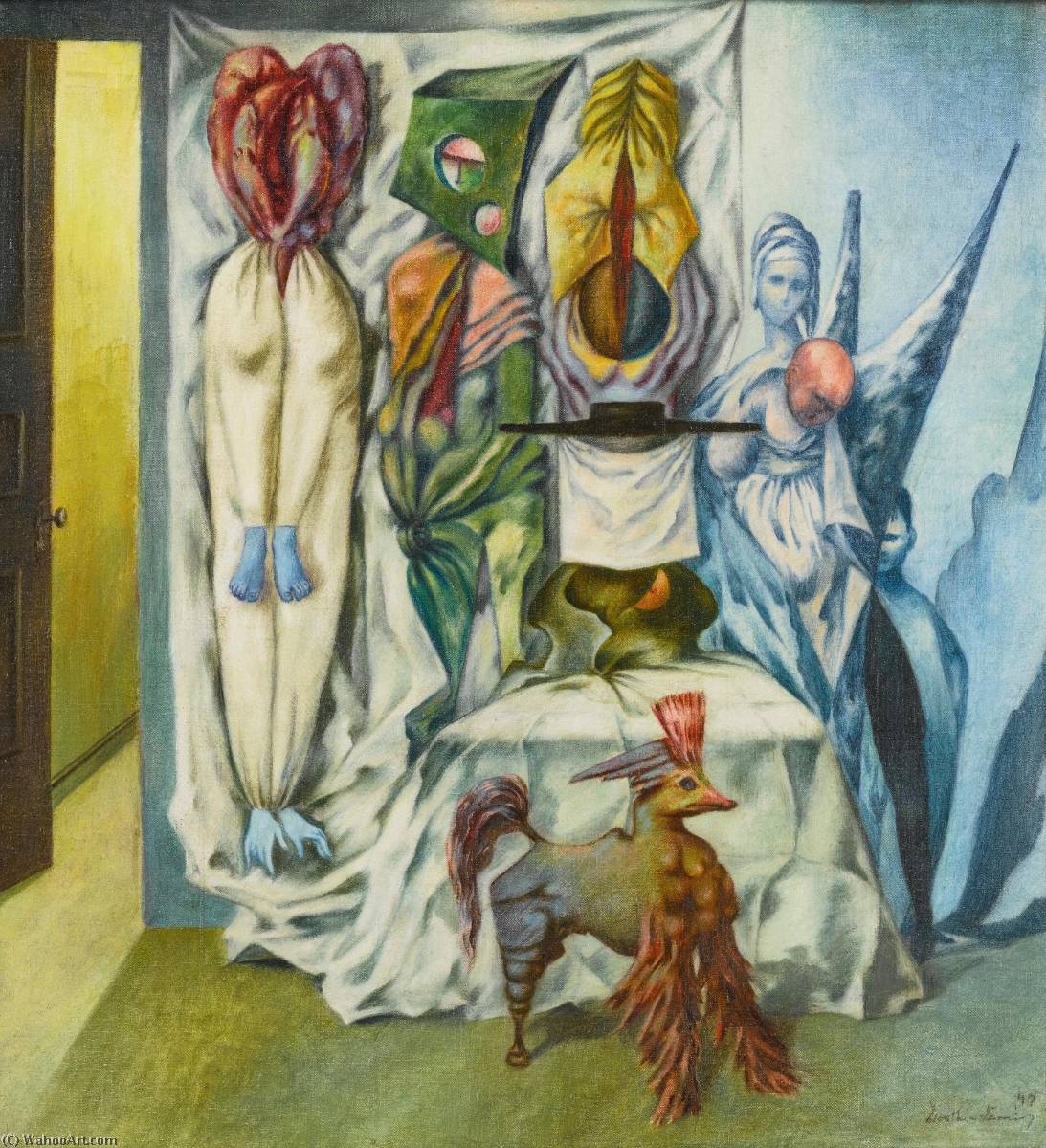 WikiOO.org - Encyclopedia of Fine Arts - Lukisan, Artwork Dorothea Tanning - Temoins du drame (Witnesses)