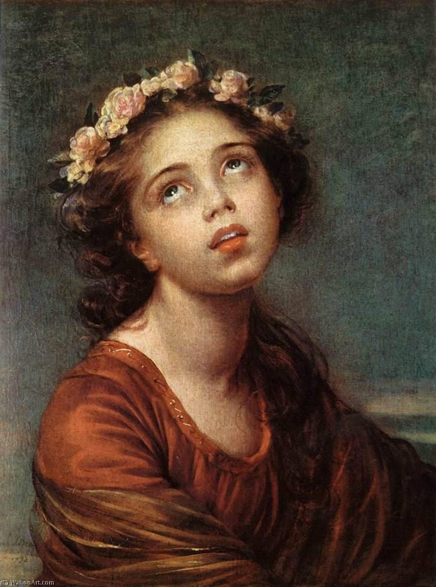 Wikioo.org – L'Encyclopédie des Beaux Arts - Peinture, Oeuvre de Elisabeth-Louise Vigée-Lebrun - Le Daughter's Portrait