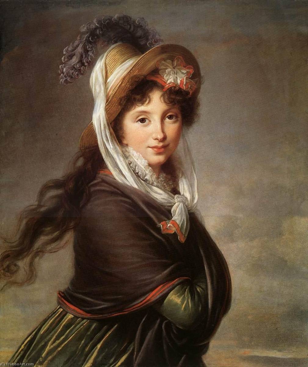 Wikioo.org - The Encyclopedia of Fine Arts - Painting, Artwork by Elisabeth-Louise Vigée-Lebrun - Portrait of a Young Woman
