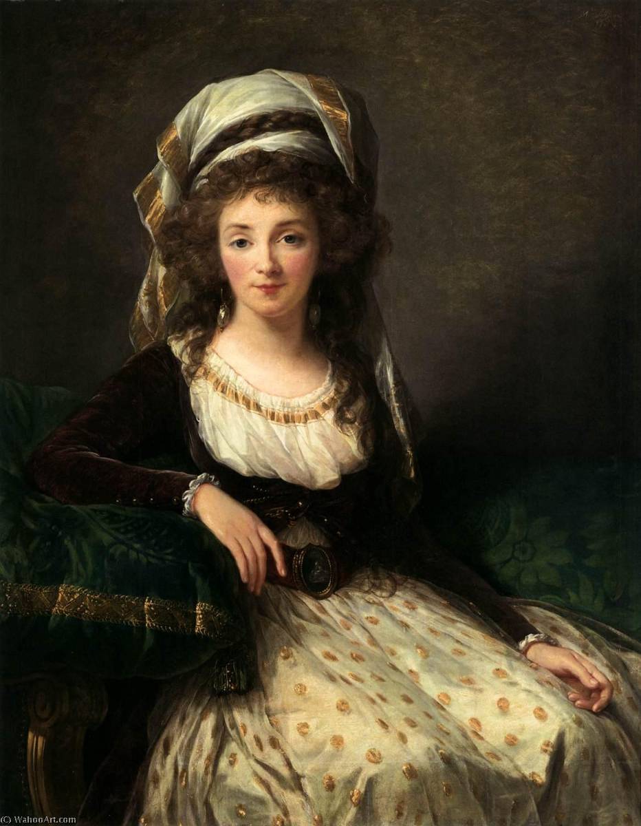 Wikioo.org – L'Encyclopédie des Beaux Arts - Peinture, Oeuvre de Elisabeth-Louise Vigée-Lebrun - Madame d'Aguesseau de fresnes