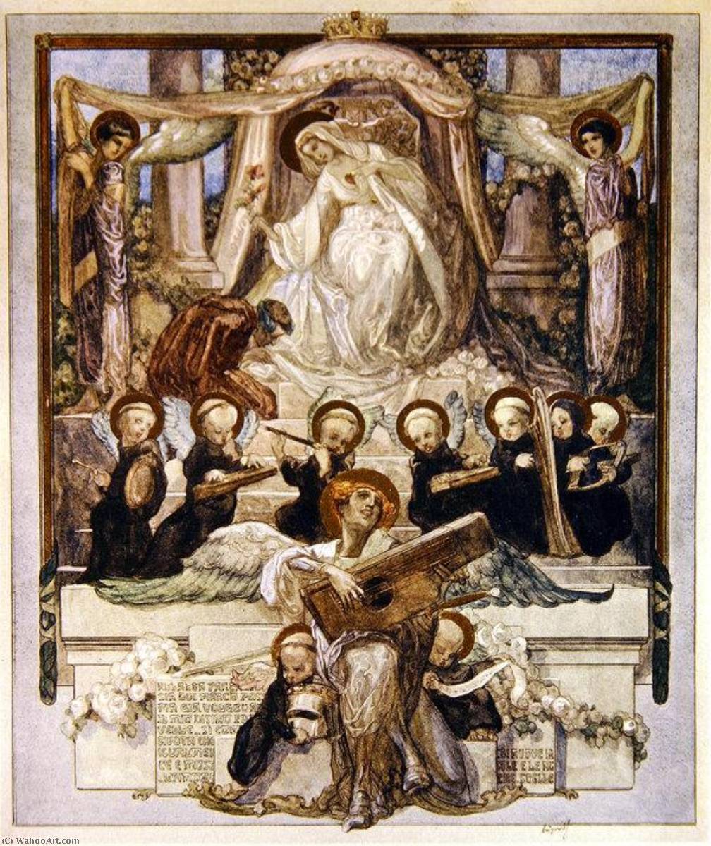 WikiOO.org - Encyclopedia of Fine Arts - Målning, konstverk Franz Von Bayros - Illustration from Dante's 'Divine Comedy', Paradise, Canto XXXIII