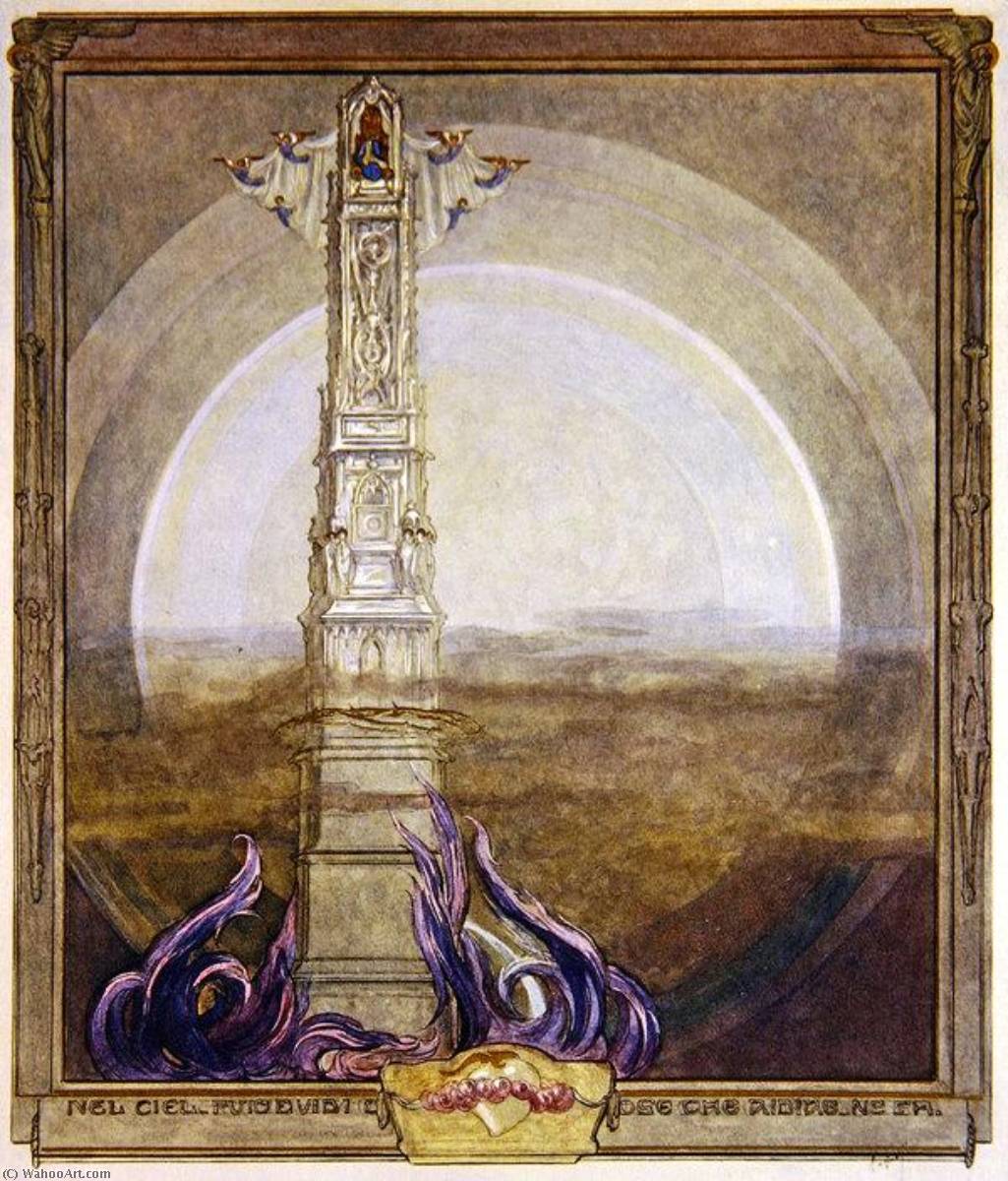 WikiOO.org - Encyclopedia of Fine Arts - Schilderen, Artwork Franz Von Bayros - Illustration from Dante's 'Divine Comedy', Paradise, Canto I